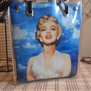 Stylish Blue and White Tote Bag